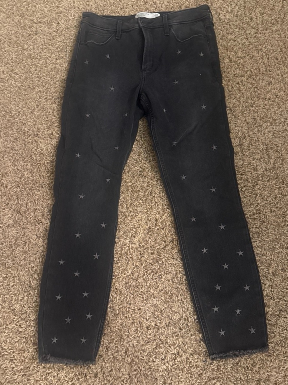 Abercrombie & Fitch Black High-Rise Ankle Jeans